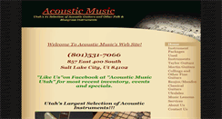 Desktop Screenshot of acousticmusicutah.com