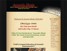 Tablet Screenshot of acousticmusicutah.com